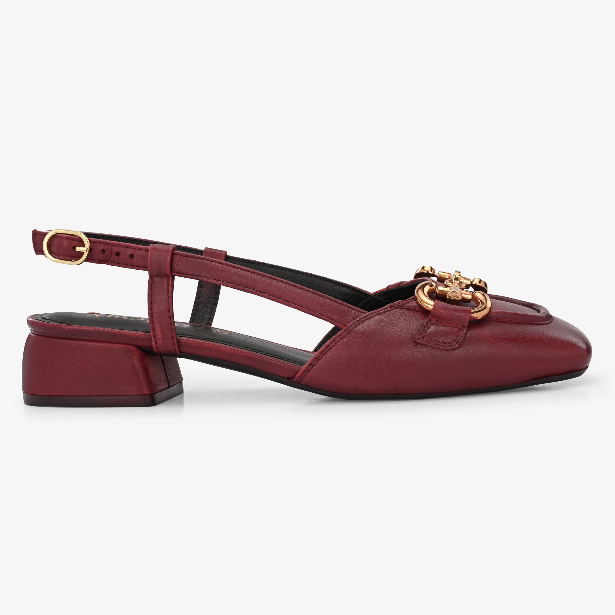 Majestic Premium Leather Sling Back Heels