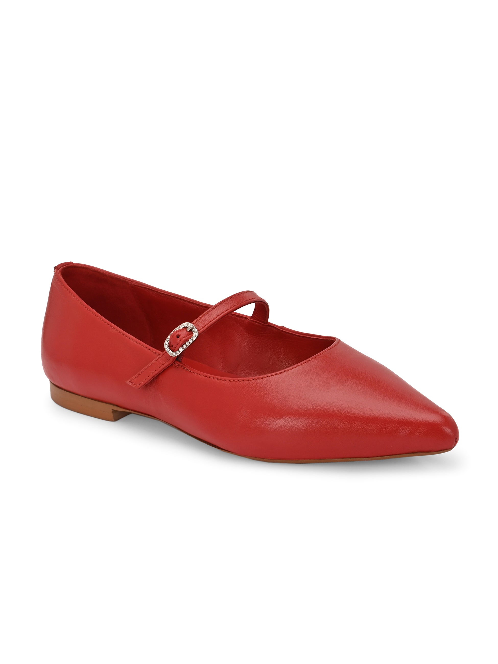 POPPY Premium Leather Pointed Flat Ballerinas