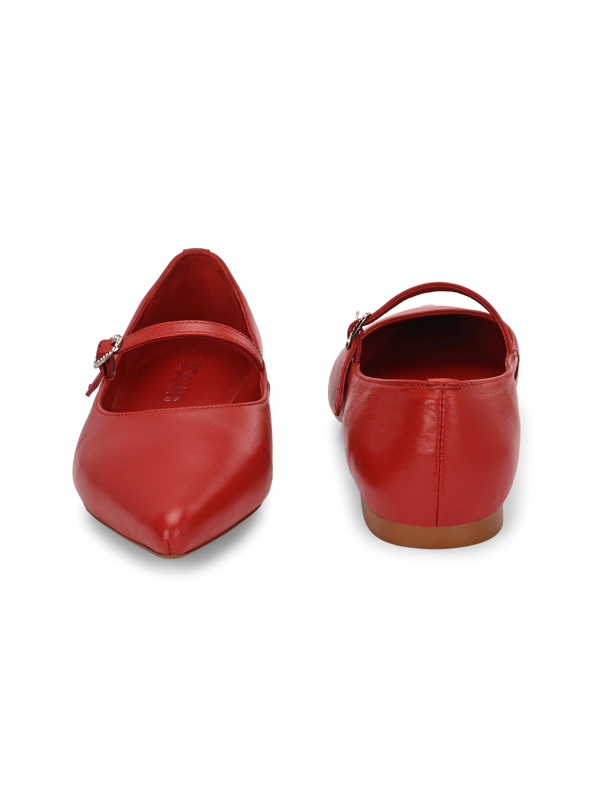 POPPY Premium Leather Pointed Flat Ballerinas