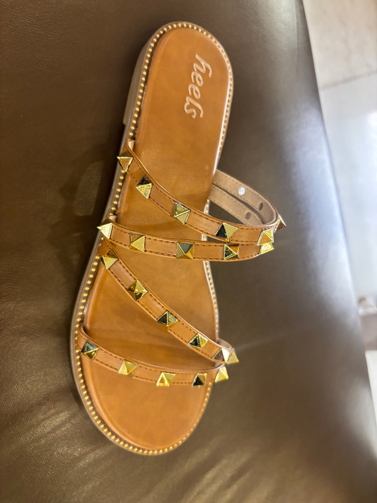 Sasha Cross Studded Sliders