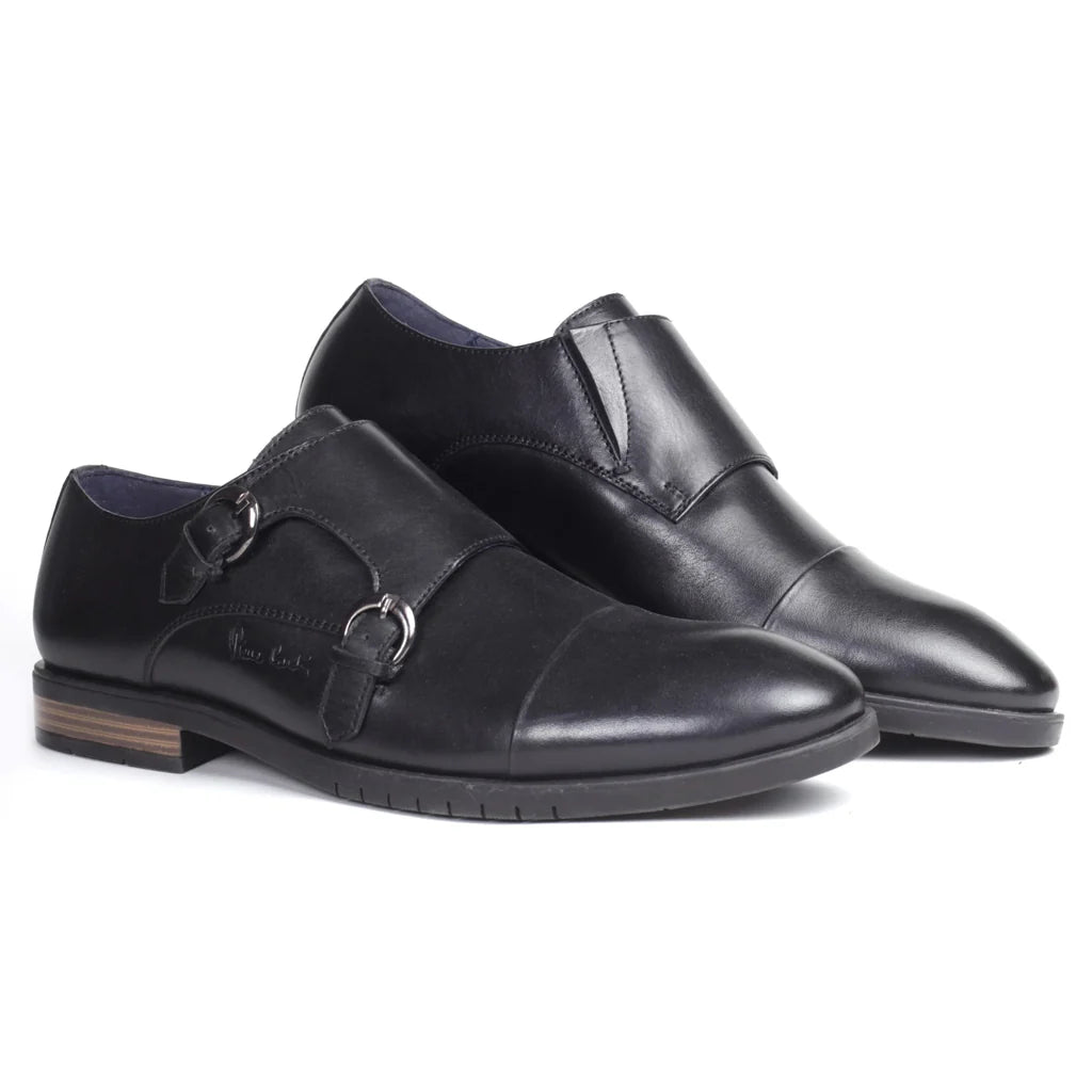 Marcus Leather Double Monk Strap Shoes