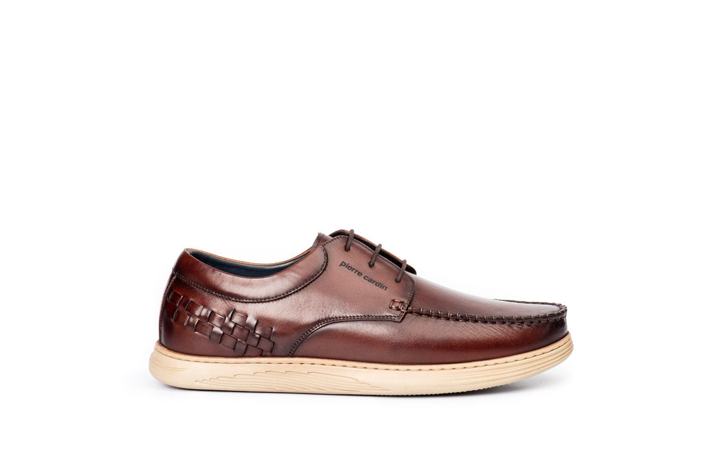 Marina Leather Weaved Lace Derby Shoes
