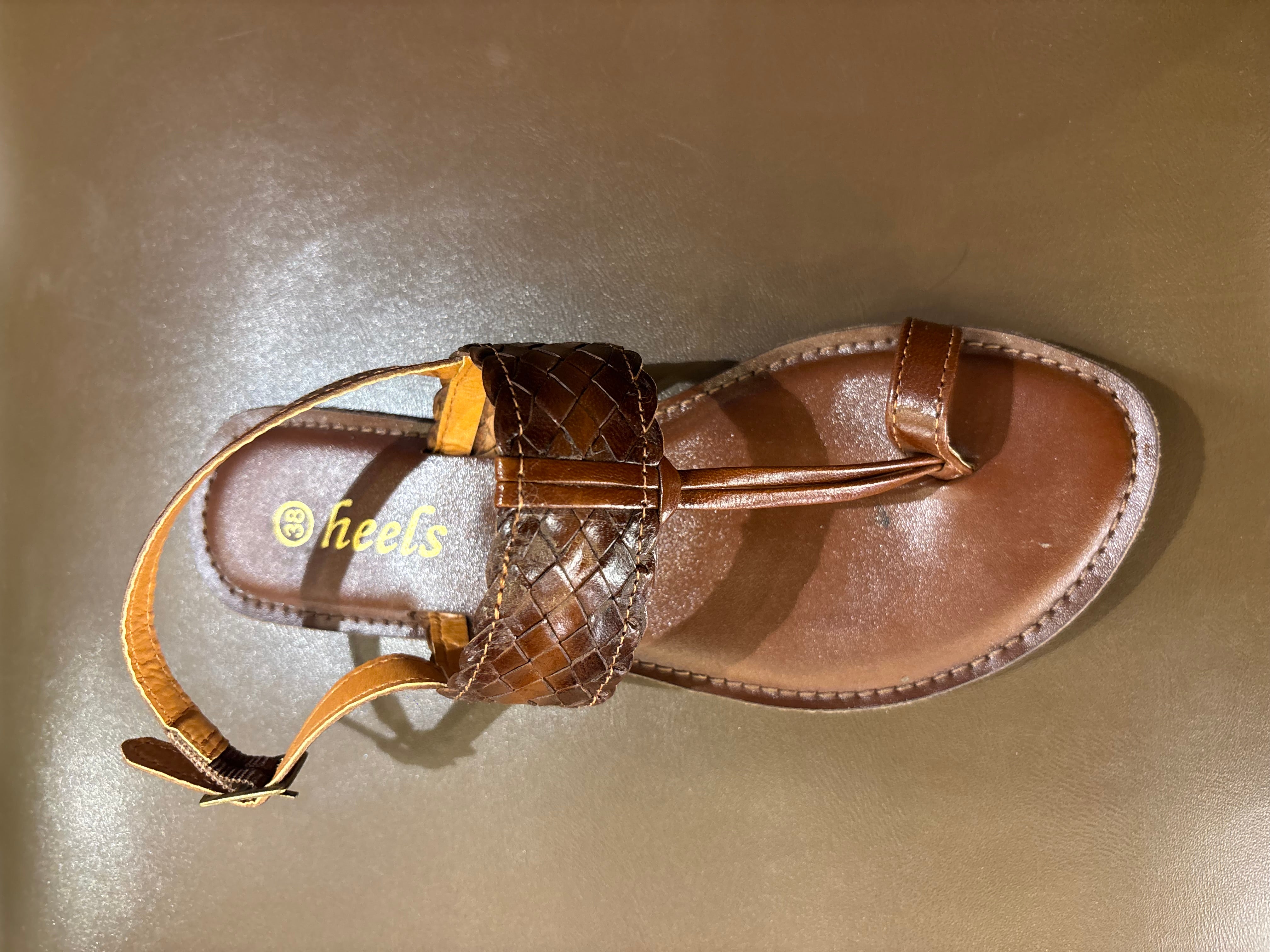 Venezia Woven Leather Flat Sandals
