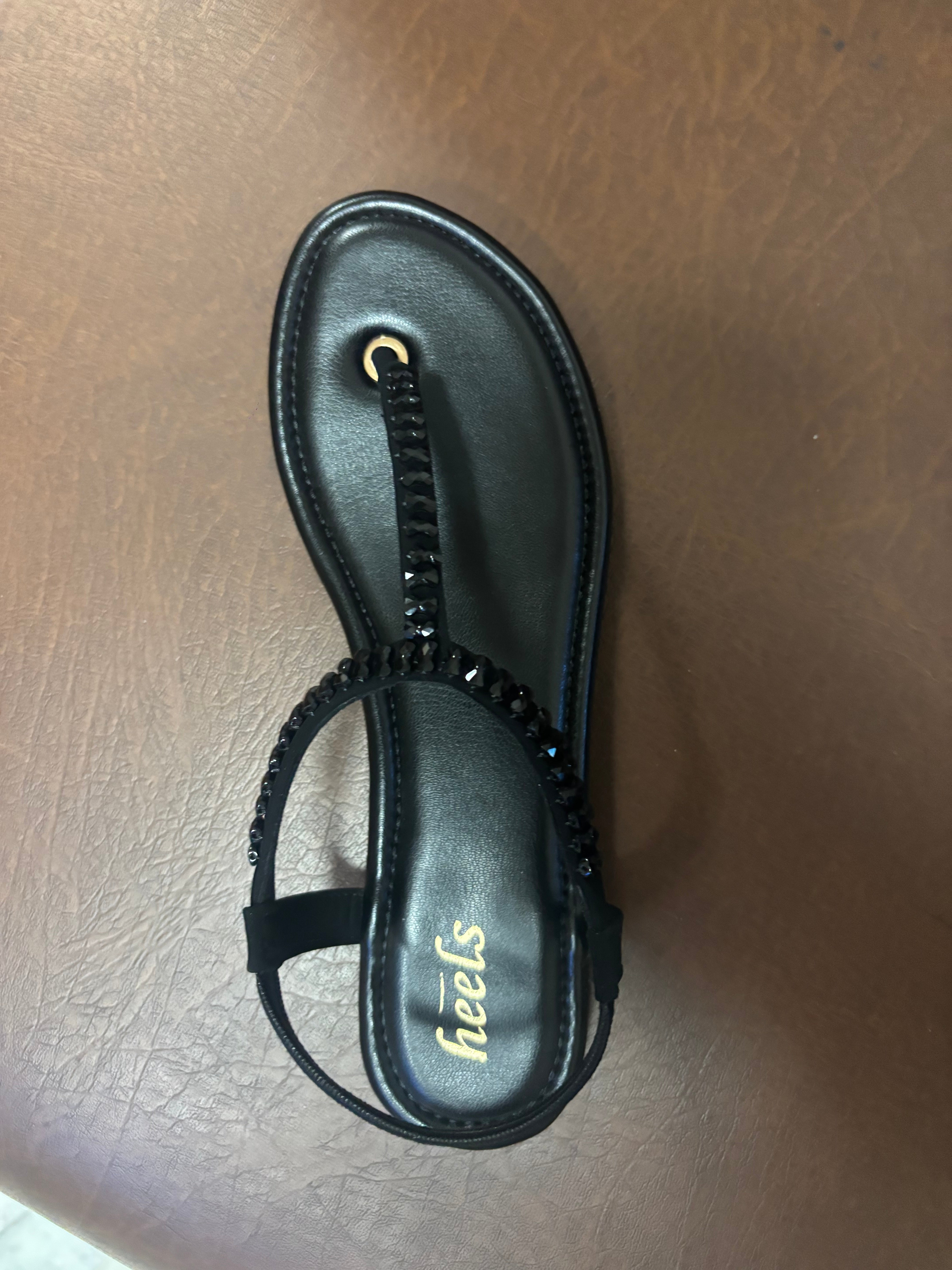Renessa Embellished Back Elastic Flat Everyday Sandals