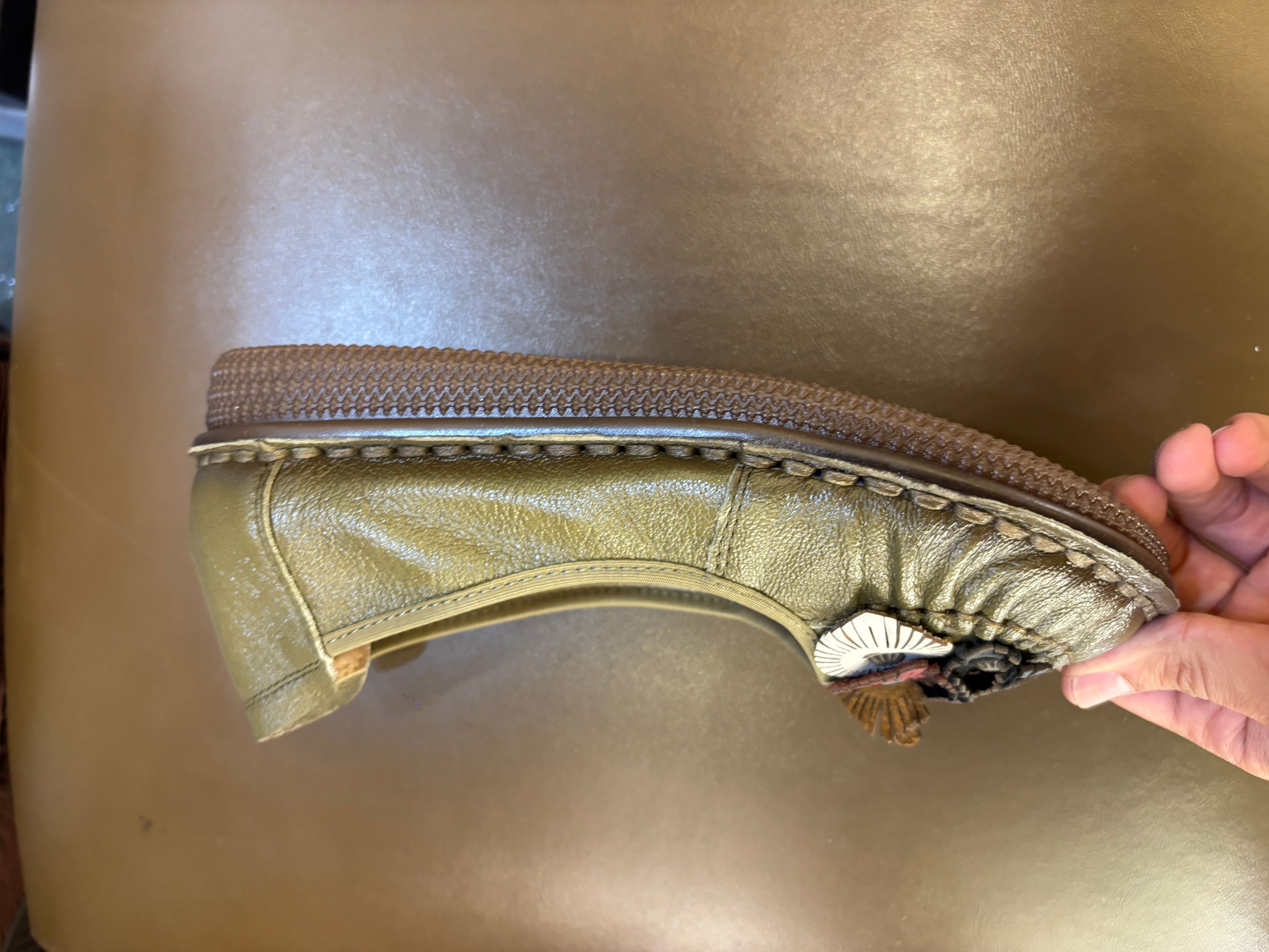 Teressa Premium Leather Comfort Flower Ballerinas