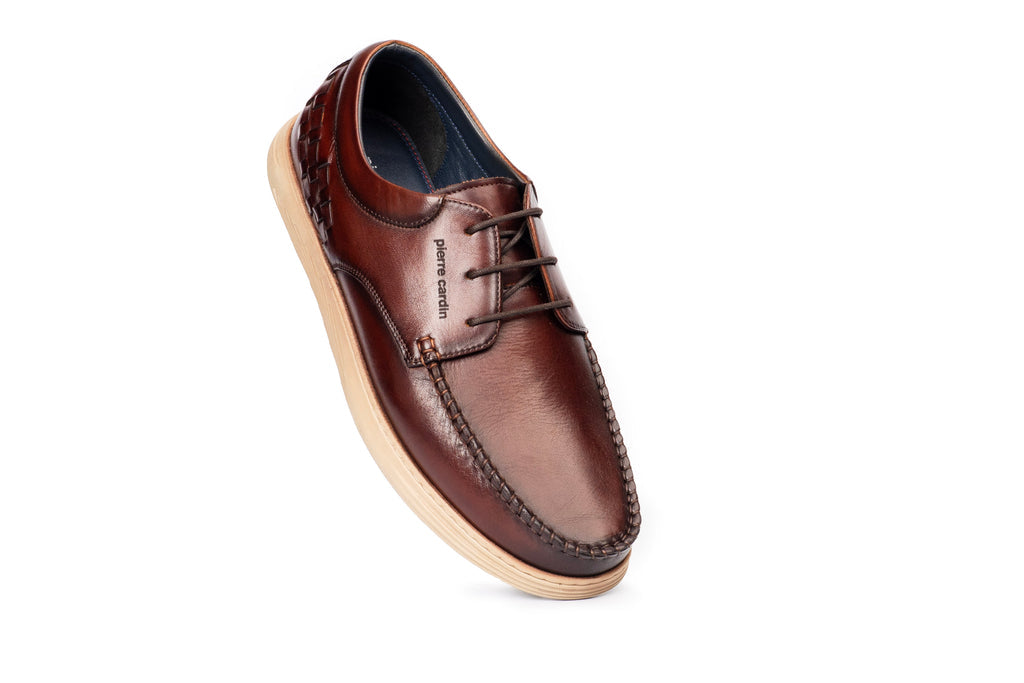Marina Leather Weaved Lace Derby Shoes