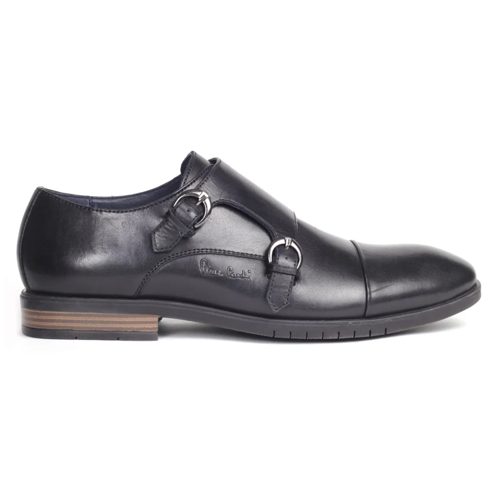 Marcus Leather Double Monk Strap Shoes