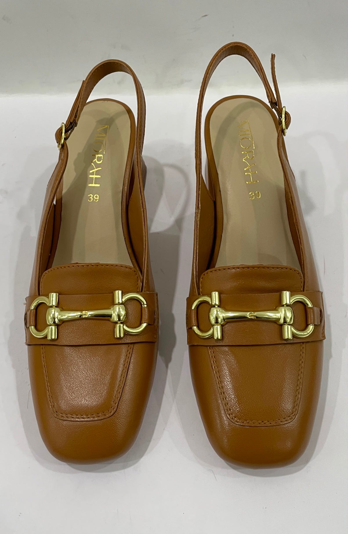 Allure Leather Sling Back Heels