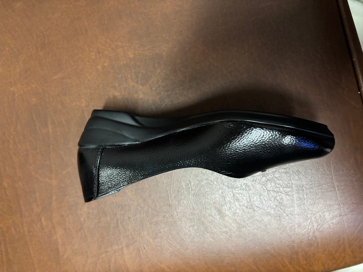 Lina Leather Wedge Ballerinas