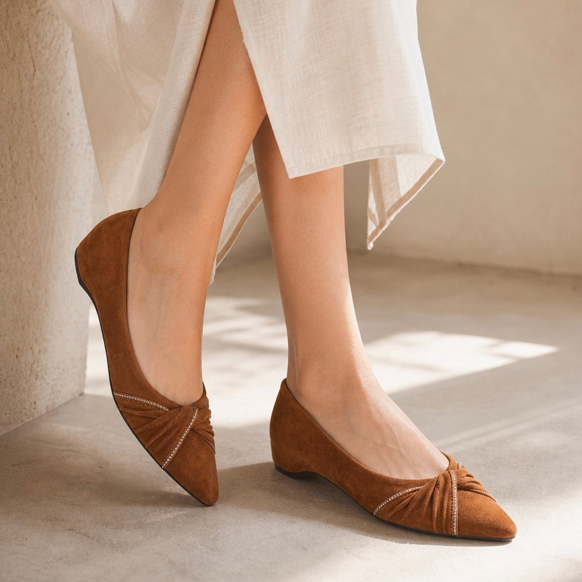 Sloane Wedge Suede Swirl Ballerinas