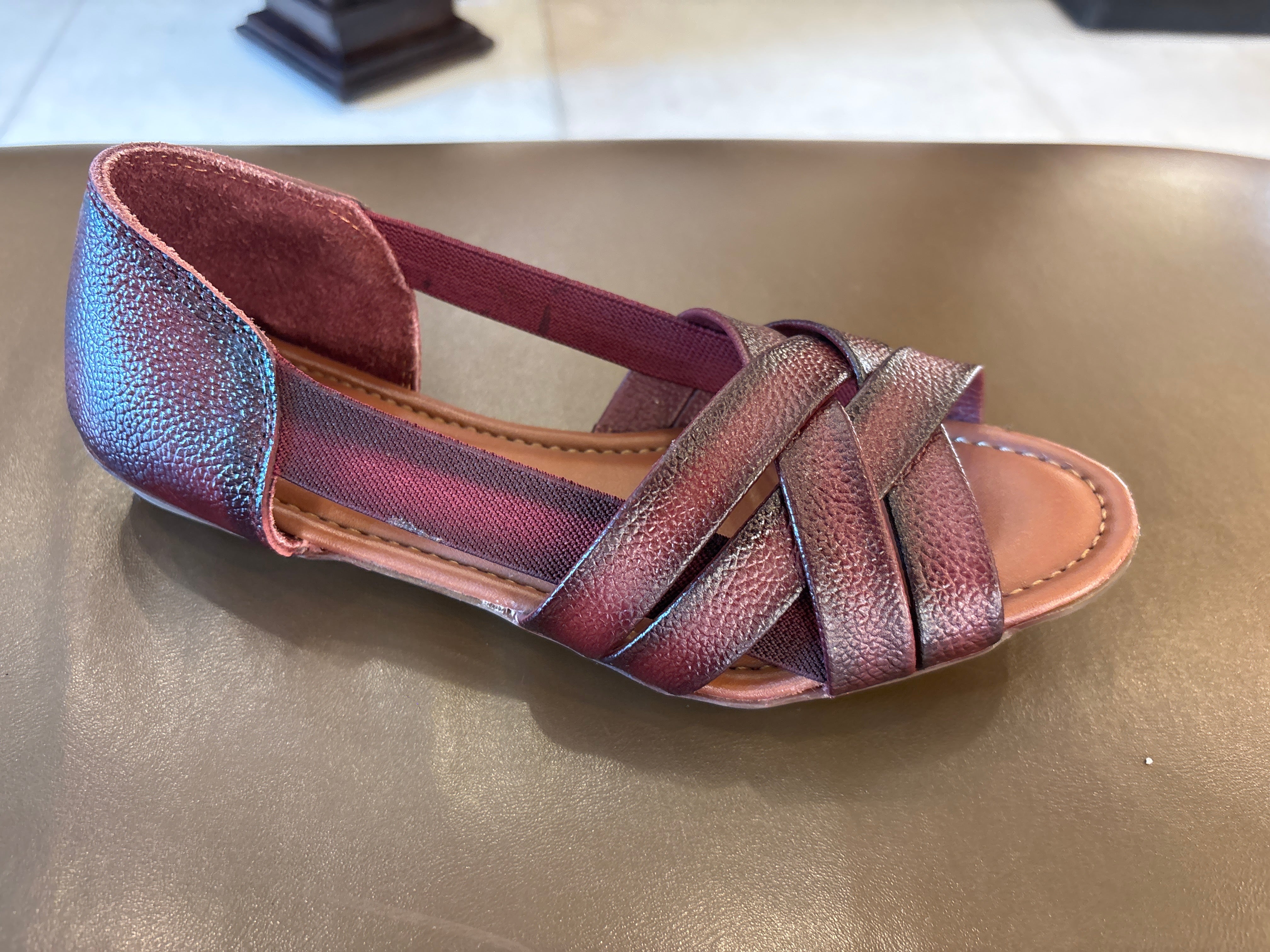 Georgia Leather Crisscross Sandals