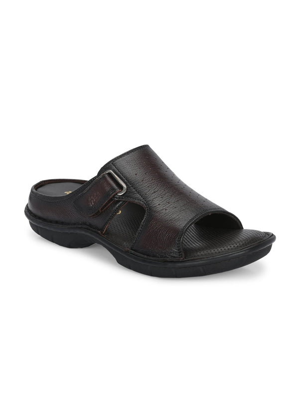 Declan Leather Velcro Cushion Slippers
