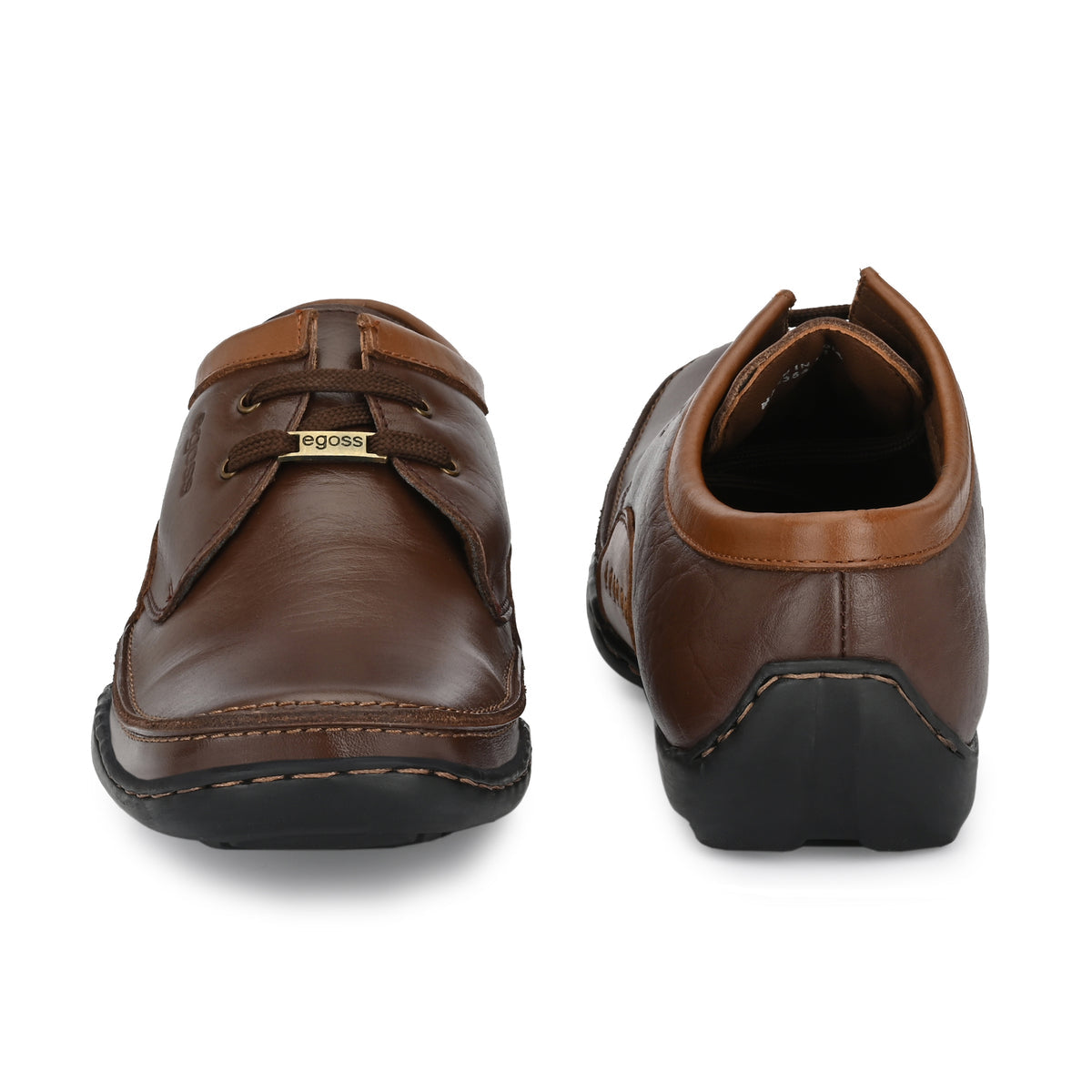 Isakov Leather Casual Stitched Derby Shoes