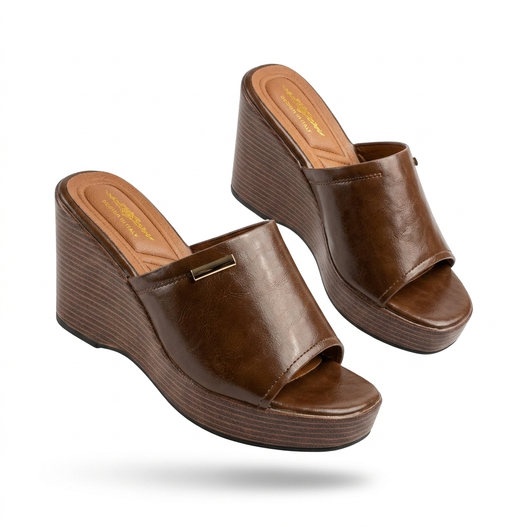 Berlin Platform Peep Toe Wedge Heels