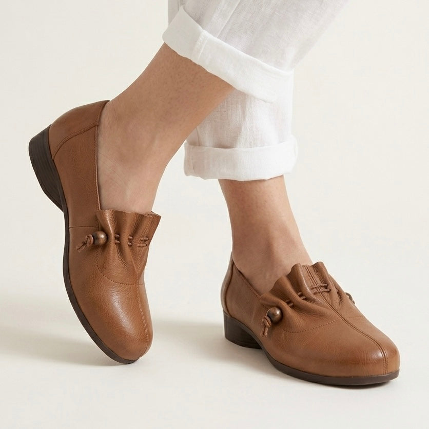 Carlita Premium Leather Comfort Loafers - The Heels India