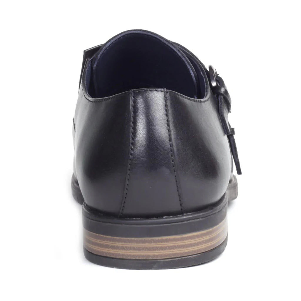 Marcus Leather Double Monk Strap Shoes
