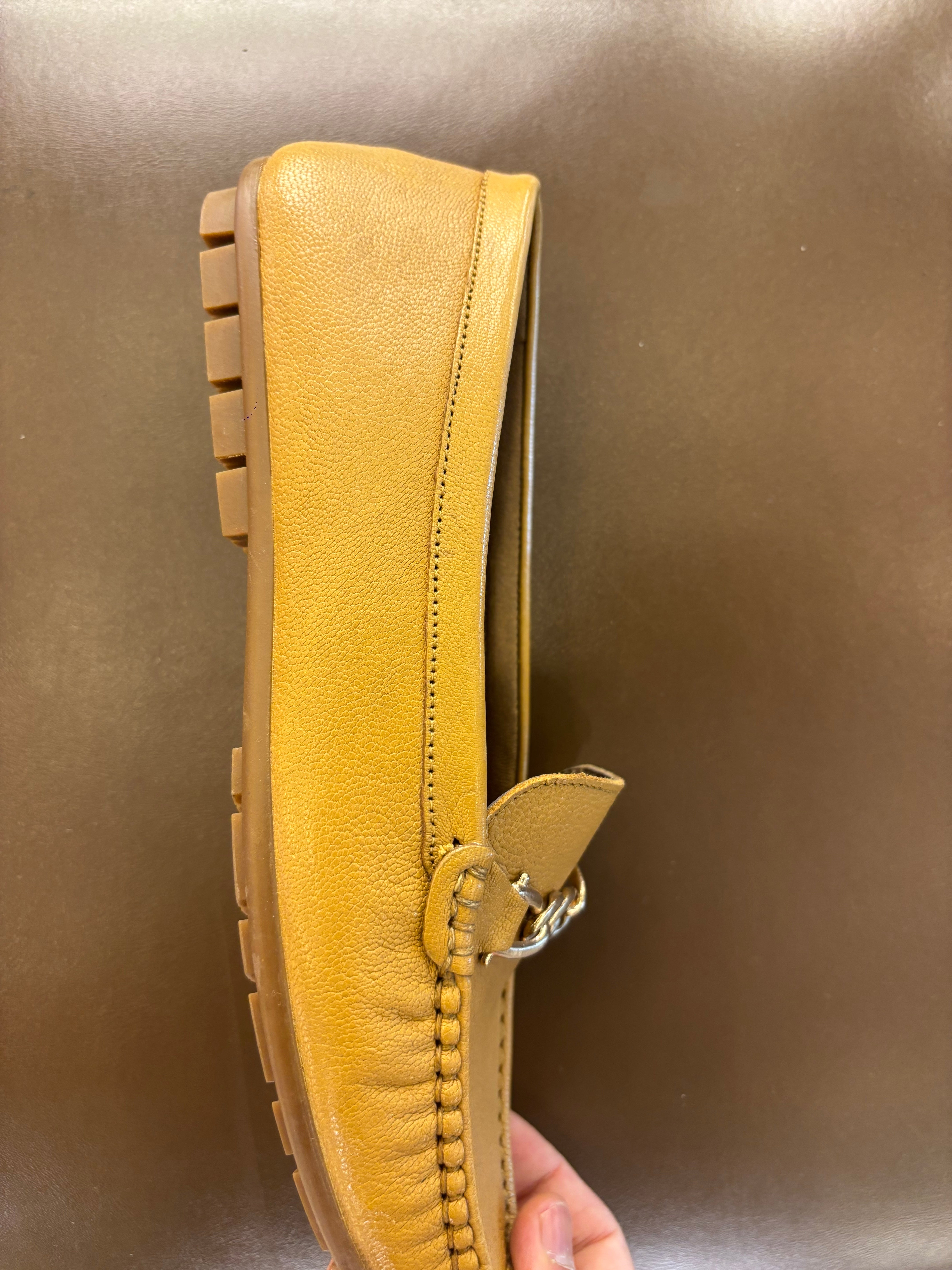 Kia Buckled Leather Memory Cushion Loafers