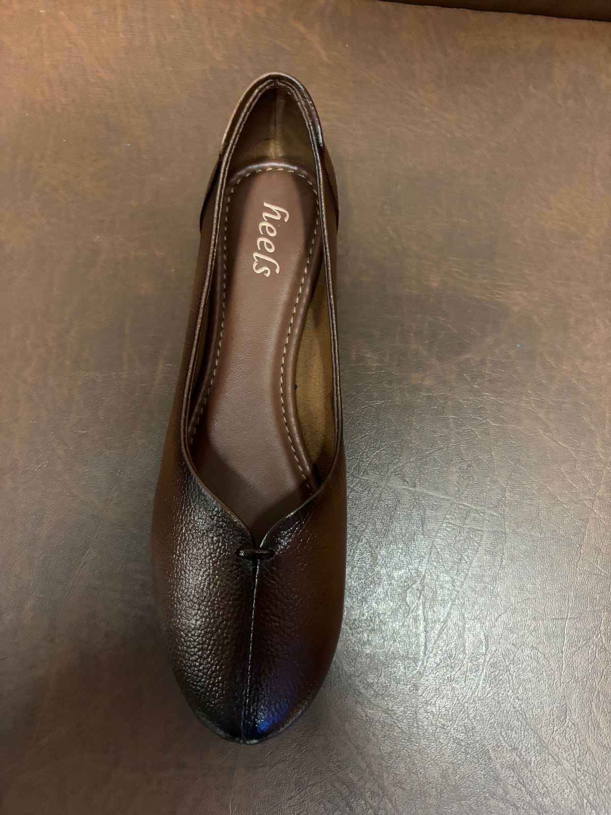 Nysa Classic Leather Ballerinas in Rust - The Heels India