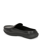 Zero Gravity Black Leather Slip-On Mules