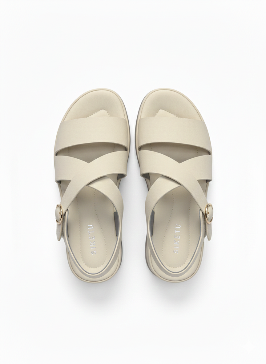 Valencia Cushioned Premium Ankle Strap Sandals - The Heels India