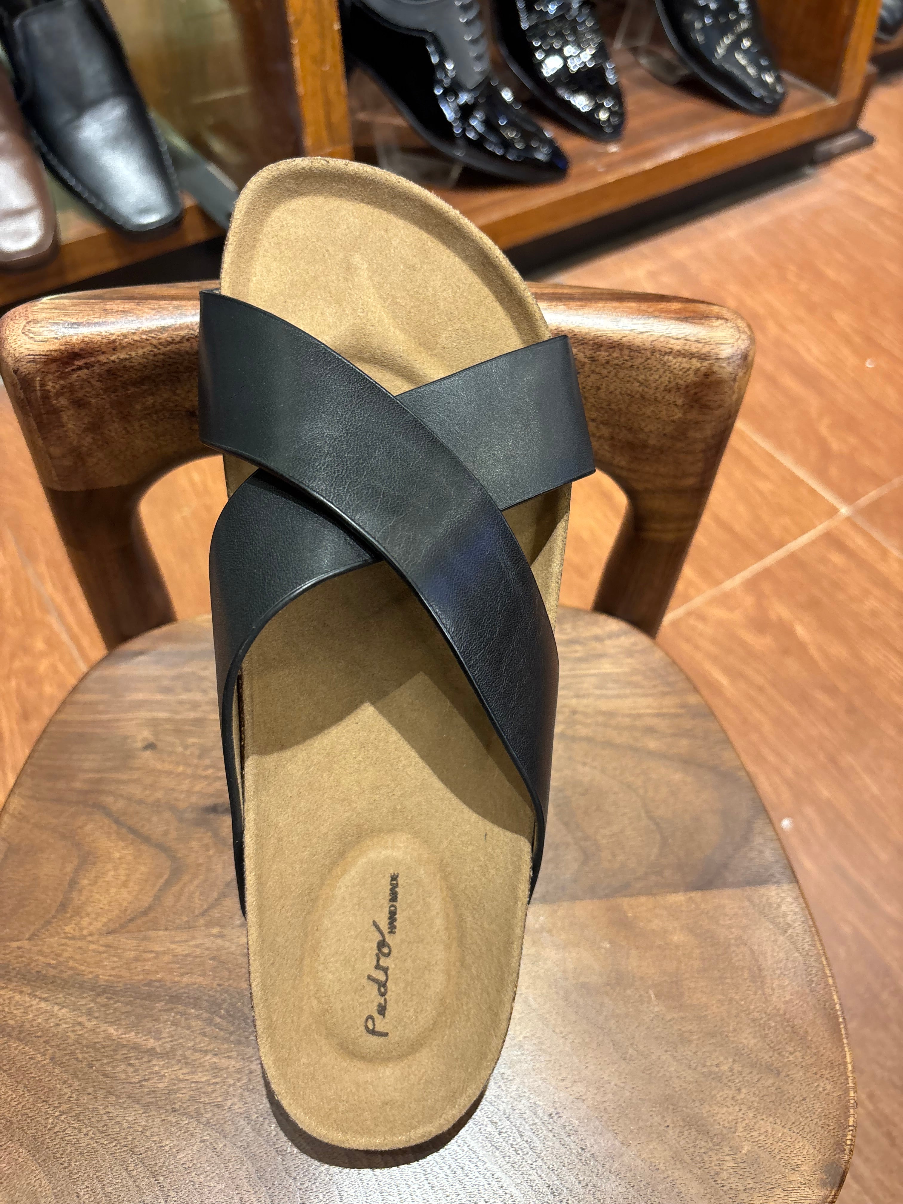 Edward Black Premium Cork Slippers Men - Full Length