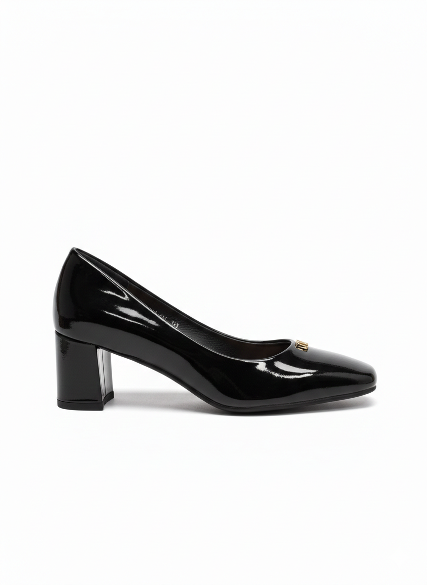 Erica Premium Patent Leather Block Heels - The Heels India