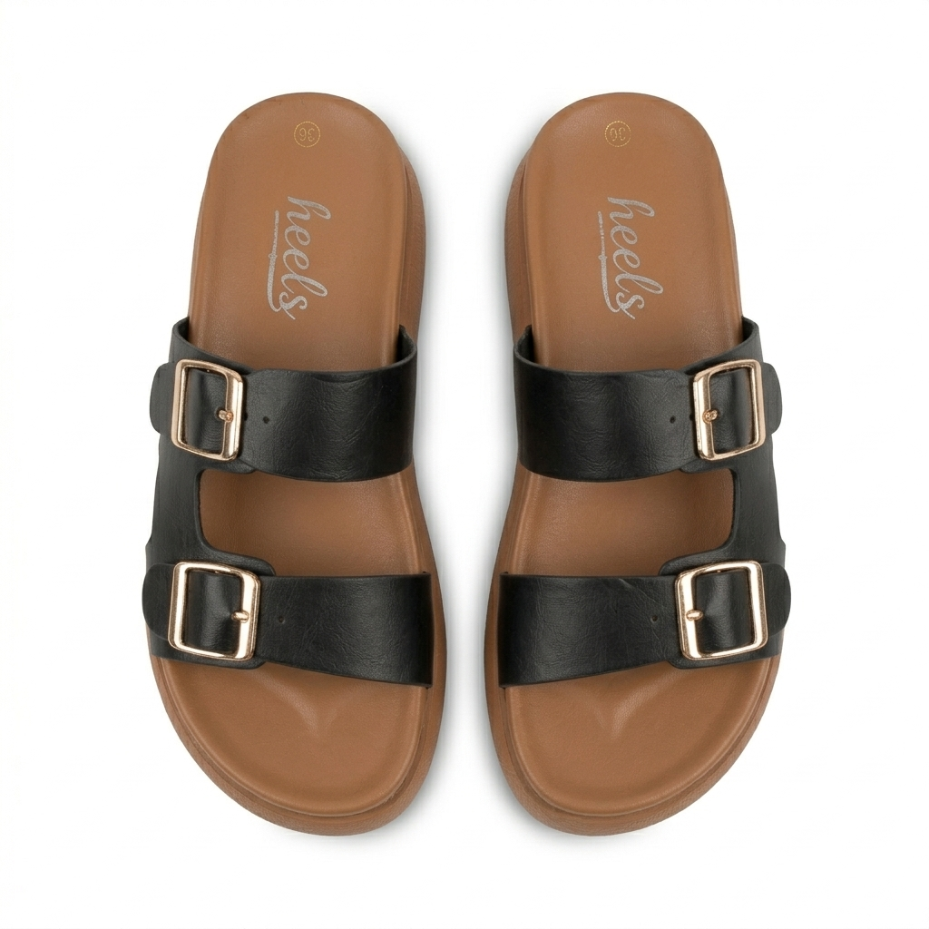 Ellie Double Strap Chunky Slippers