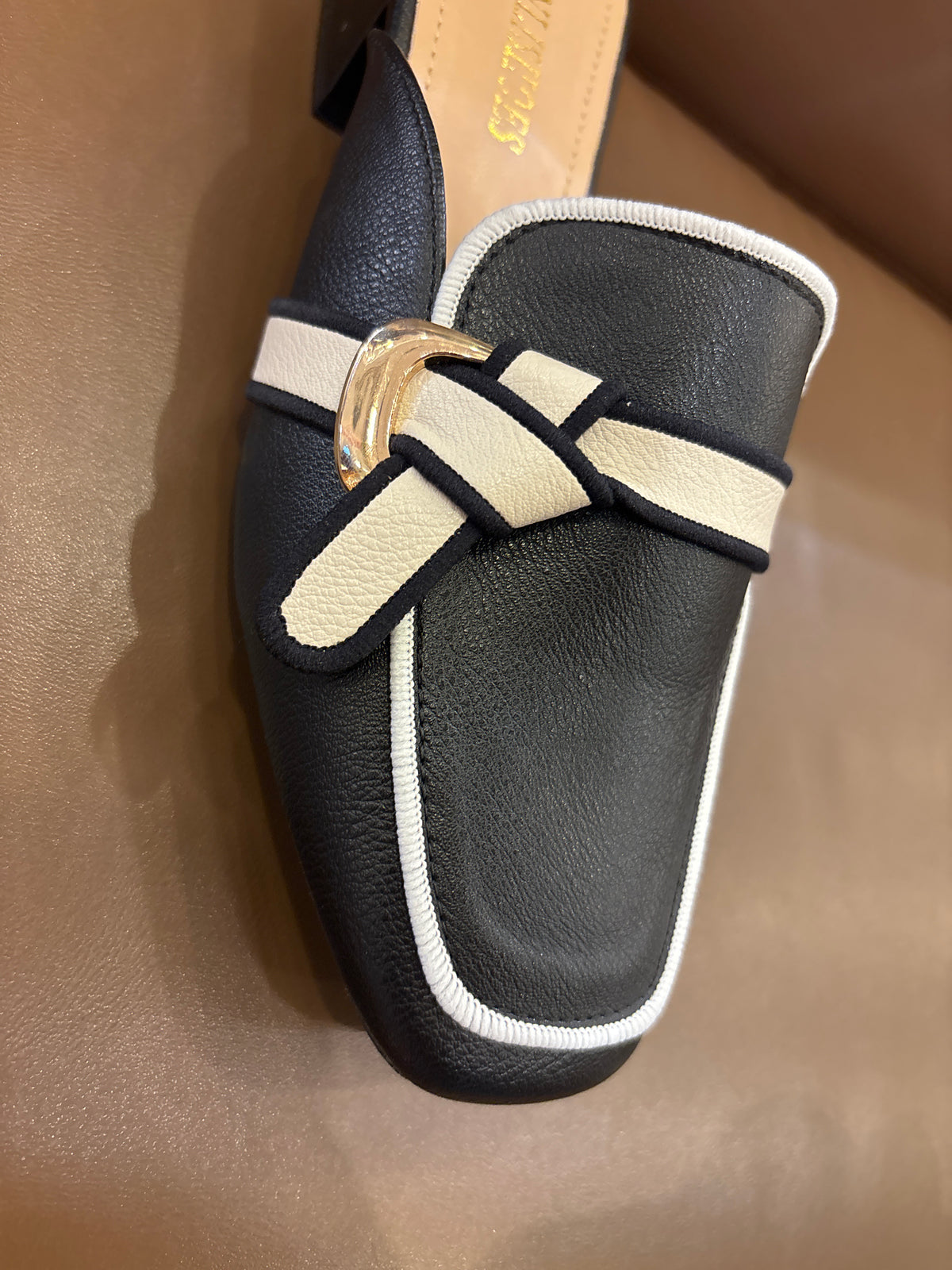 Camila Premium Back Open Block Heel Mules