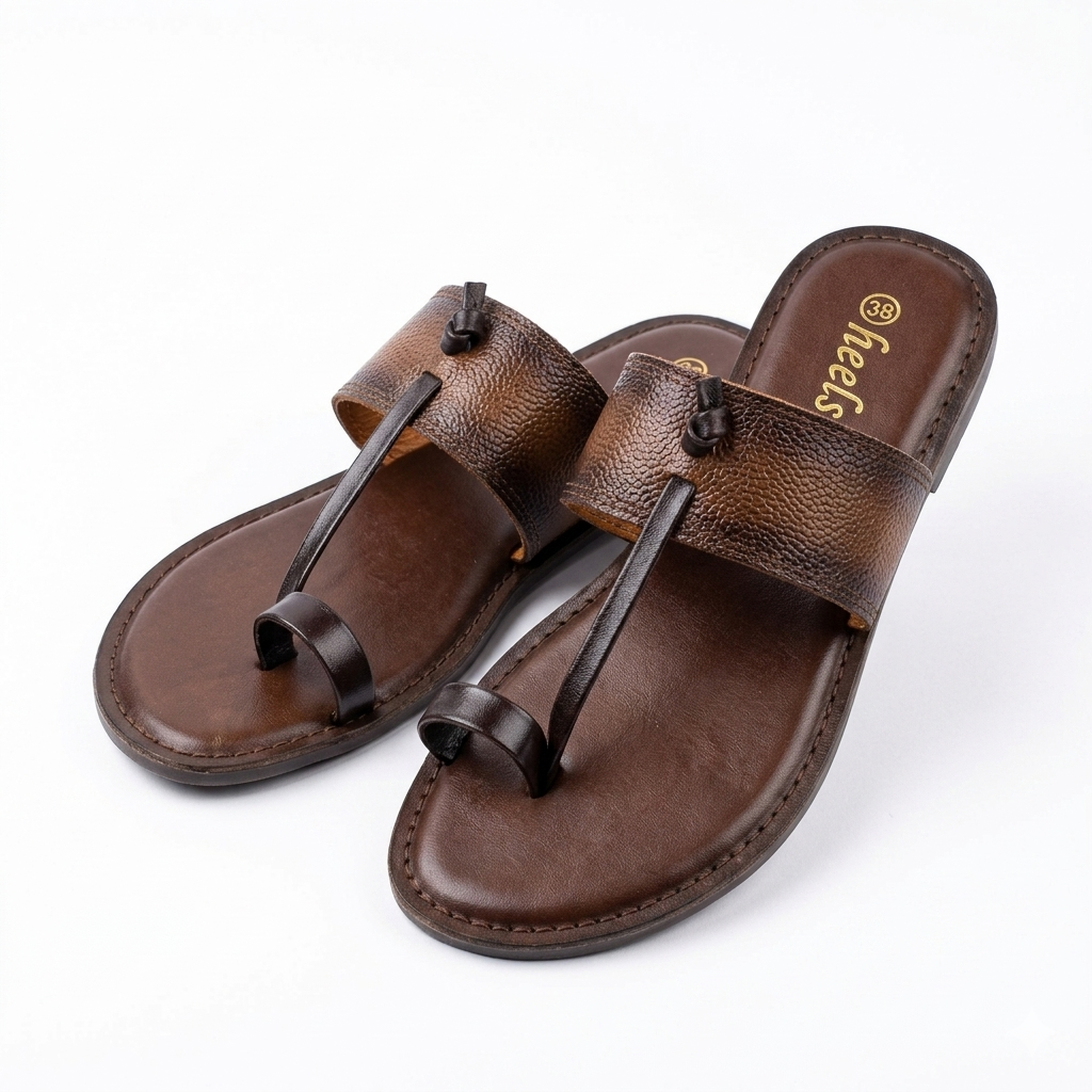 Blake Leather Thumb Kohlapuri Slippers - The Heels India