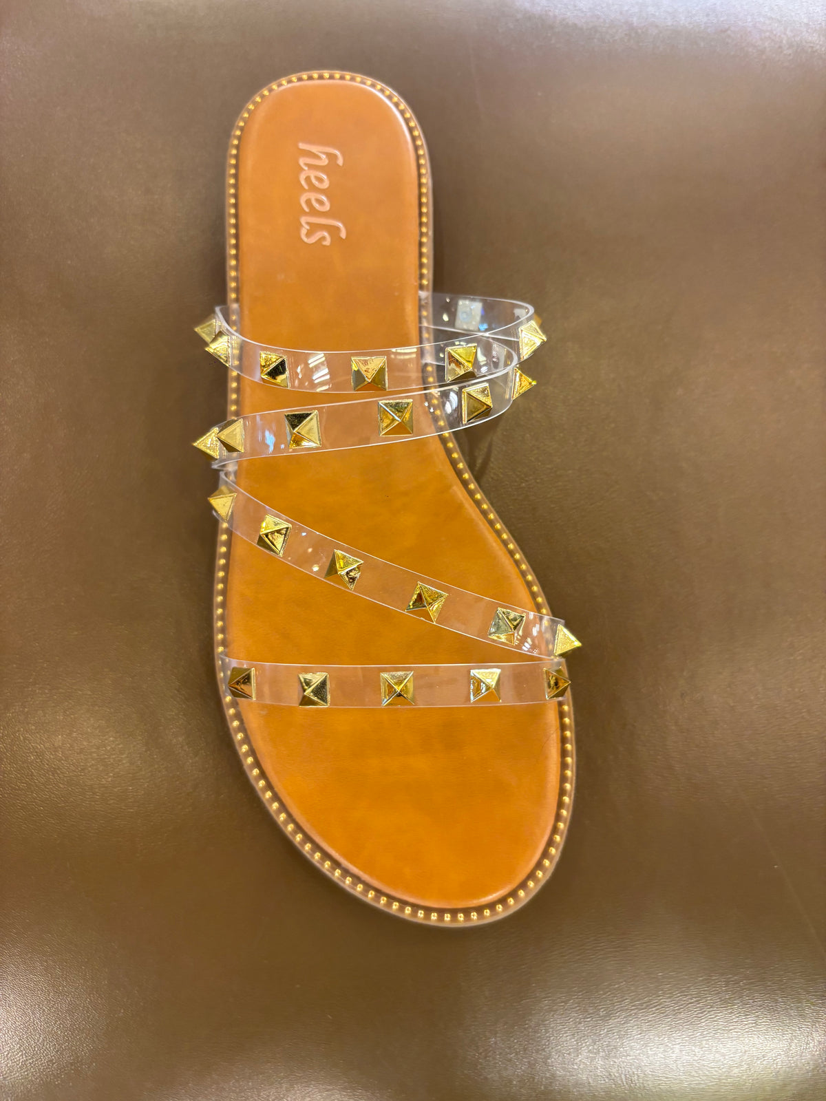 Sasha Cross Studded Sliders