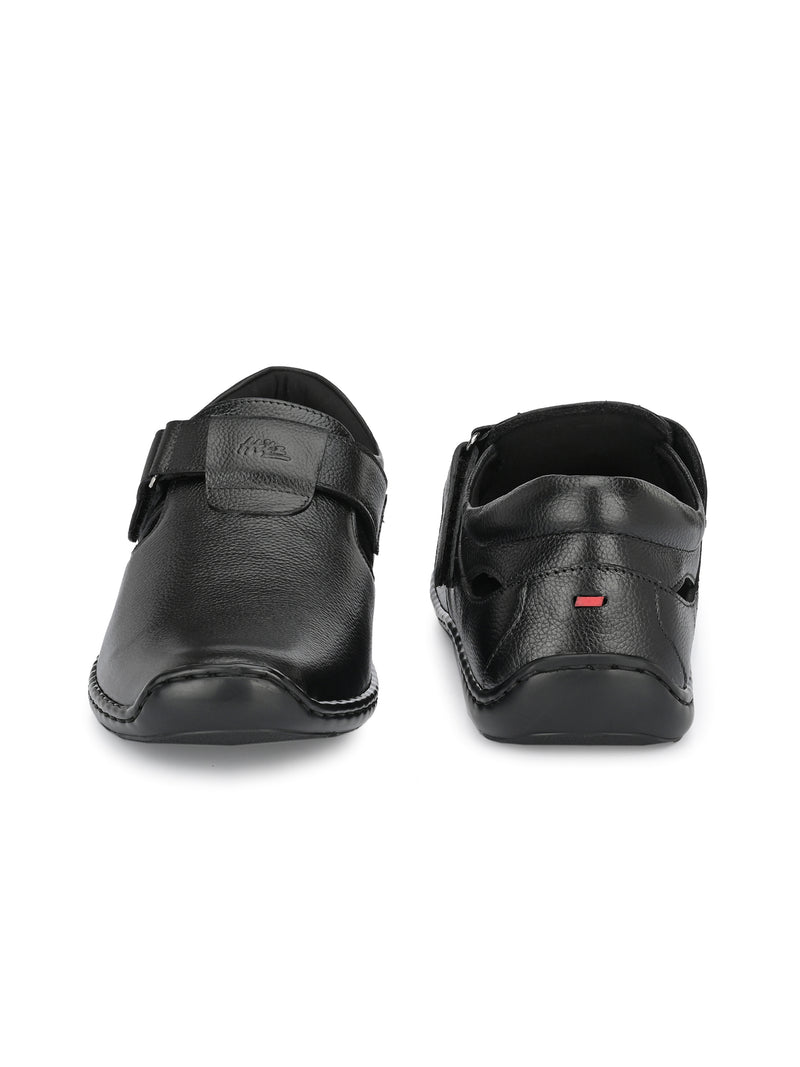 Brunel Leather Velcro Roman Sandals HT