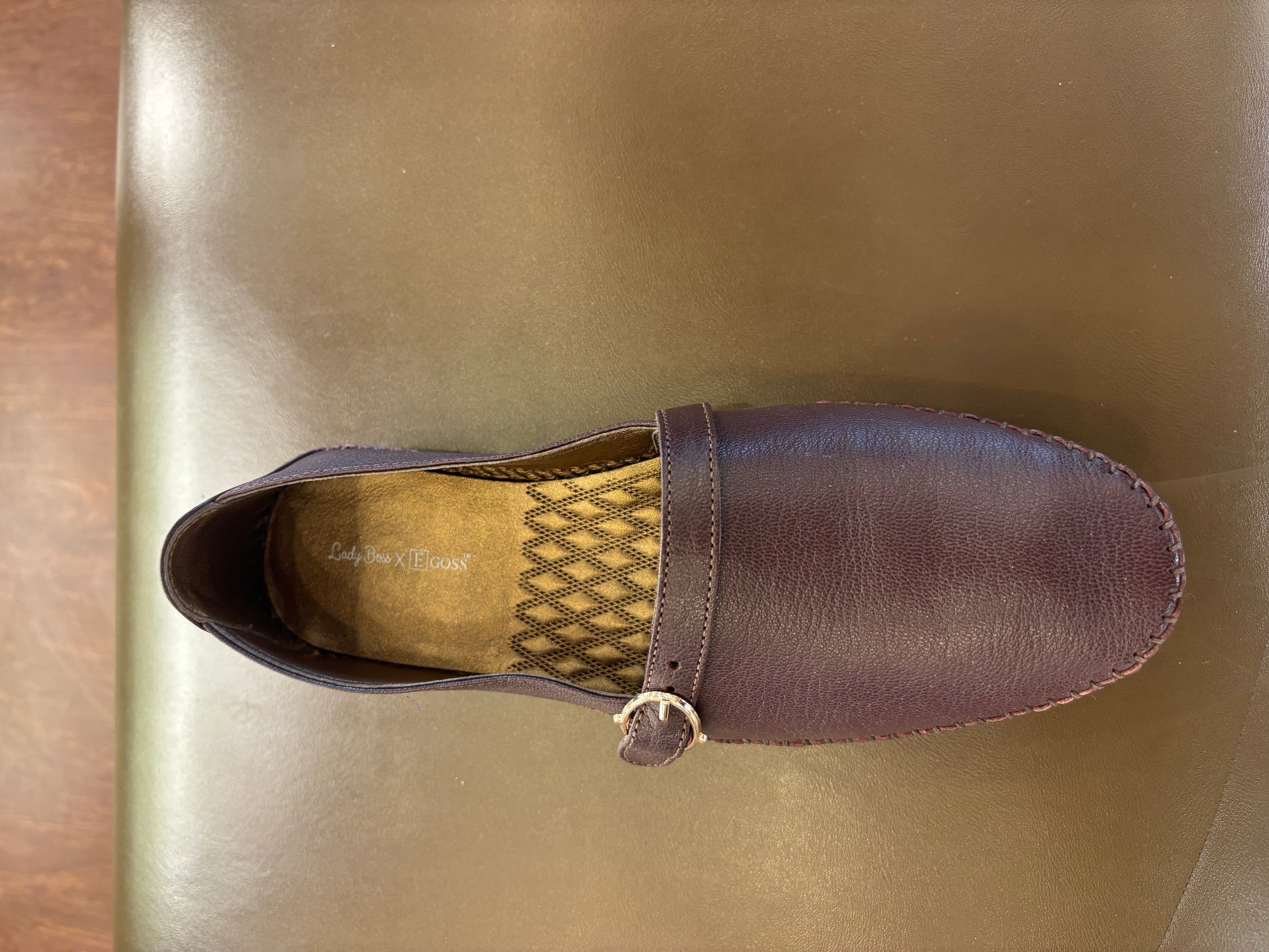 Tissier Leather Cushioned Flat Ballerinas