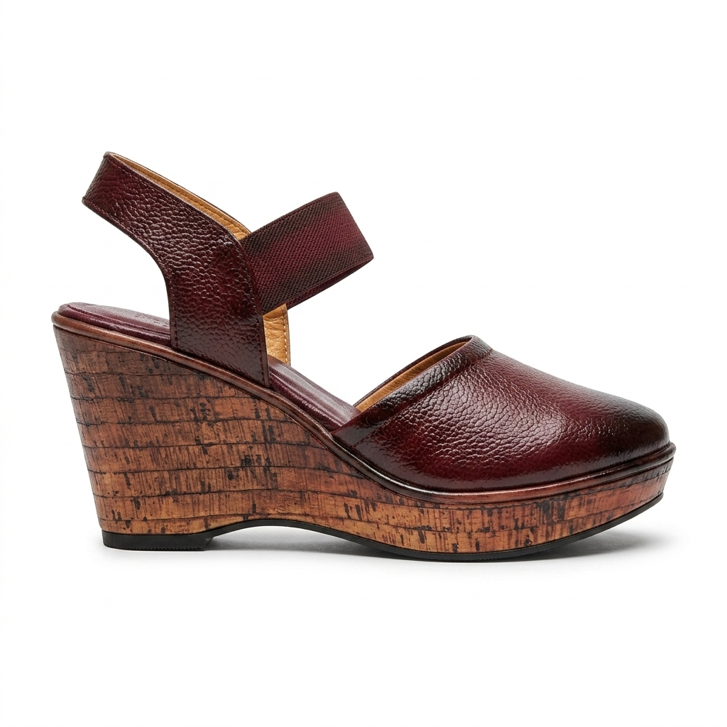 Jess Leather Platform Wedge Heel Sandals