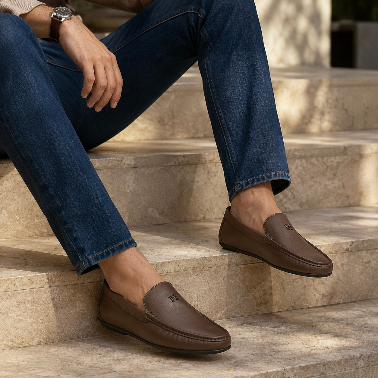 Henry Premium Leather Driving Loafers