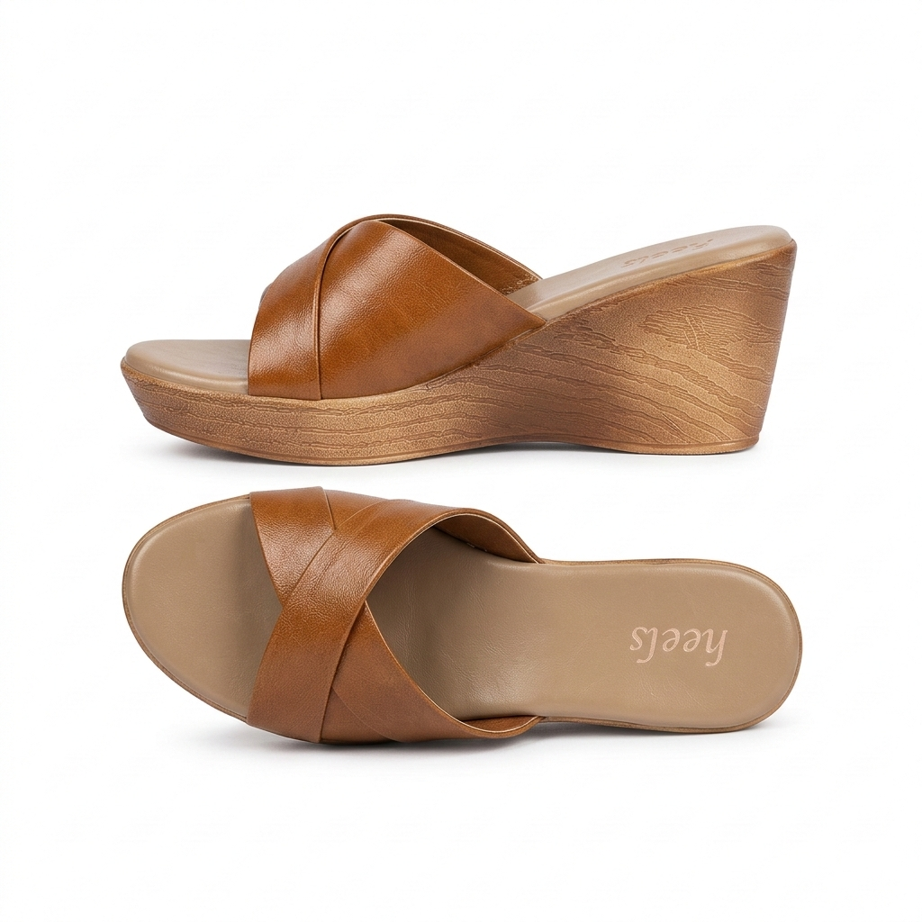 Lea Lightweight Peep Toe Wedge Platform Heels - The Heels India