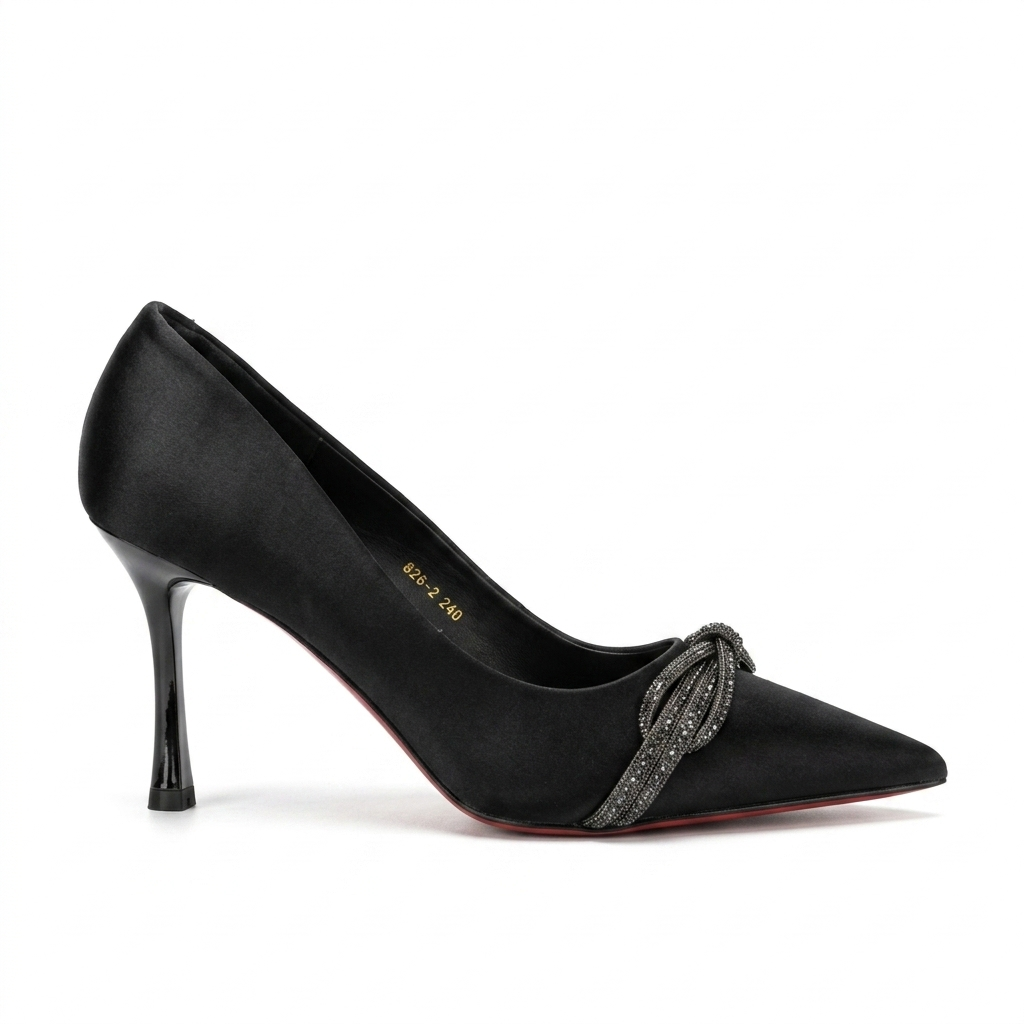 Iris Premium Pointed Bling Pencil Heel Stilettos