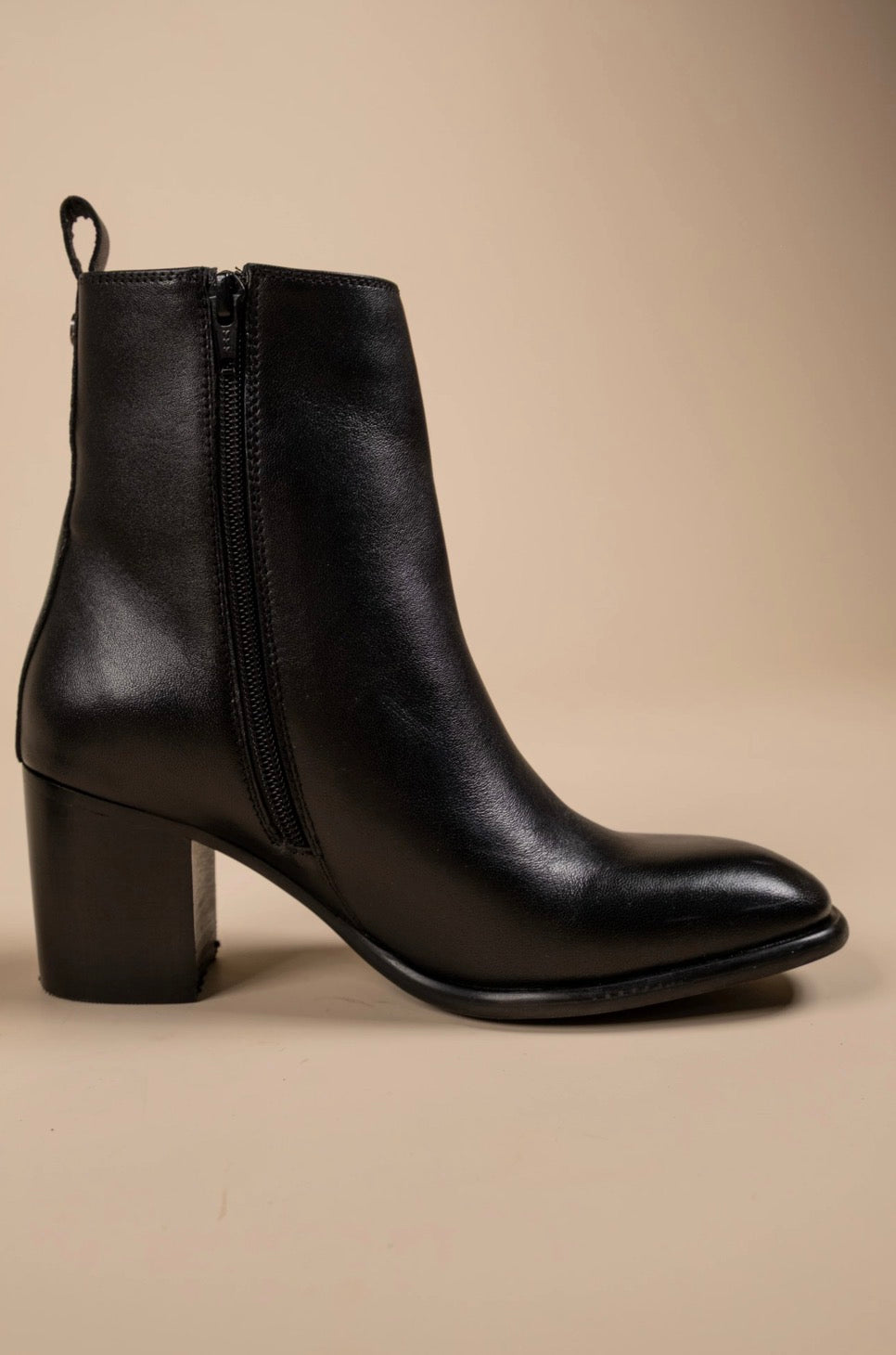 BLAZE Luxury Leather Winter Ankle Block Heel Boots