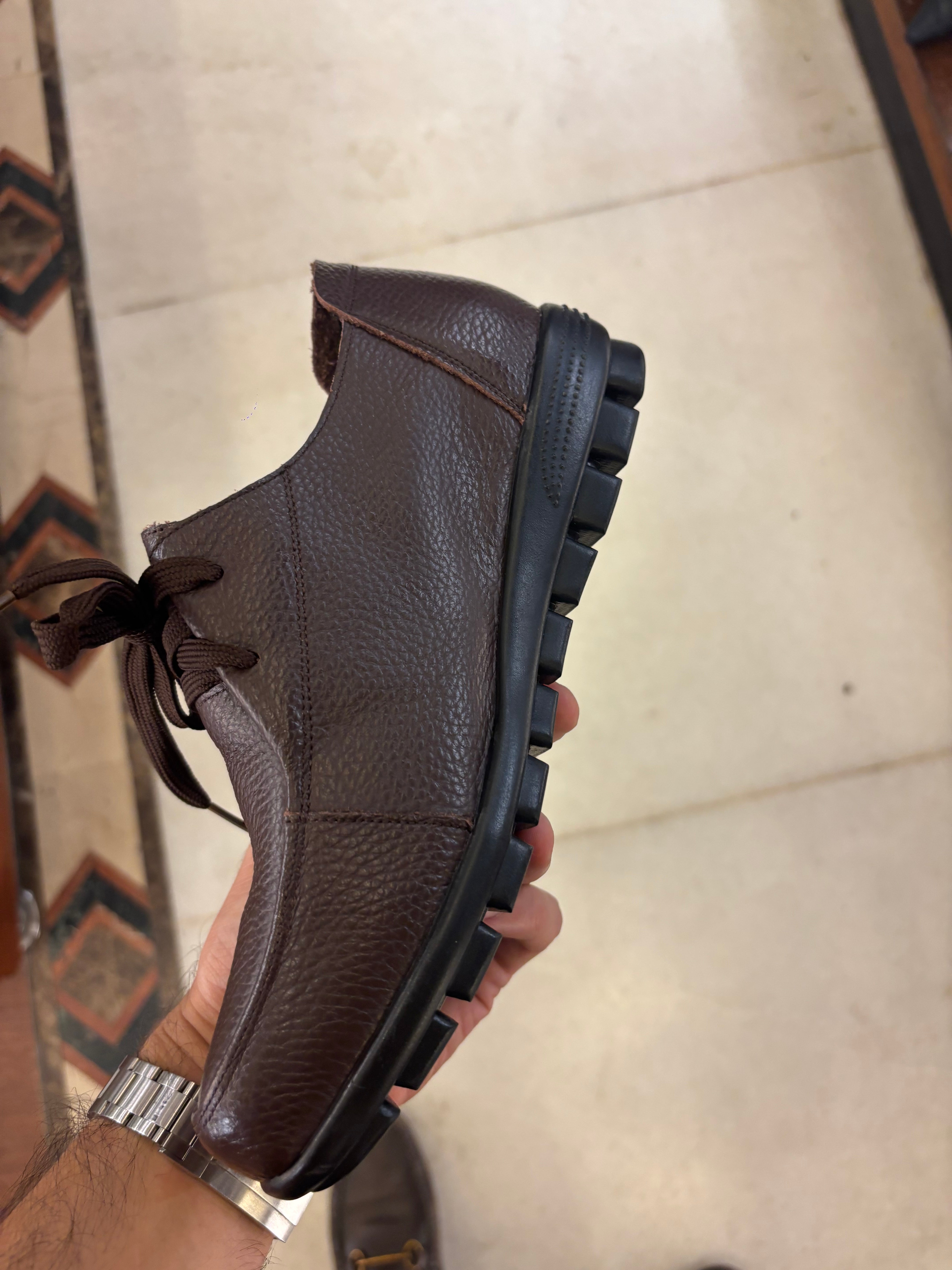 Arianna Casual Leather Lace Up Derby Shoes