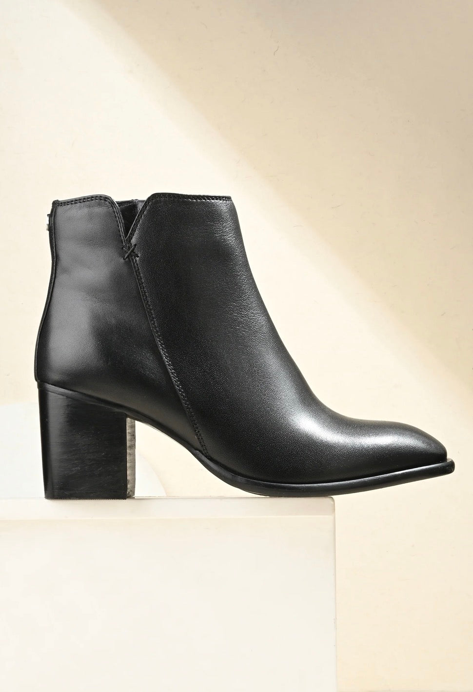 LUNA Luxury Leather Block Heel Winter Boots