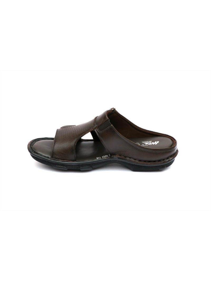 Daniel Brown Leather Slippers - The Heels India