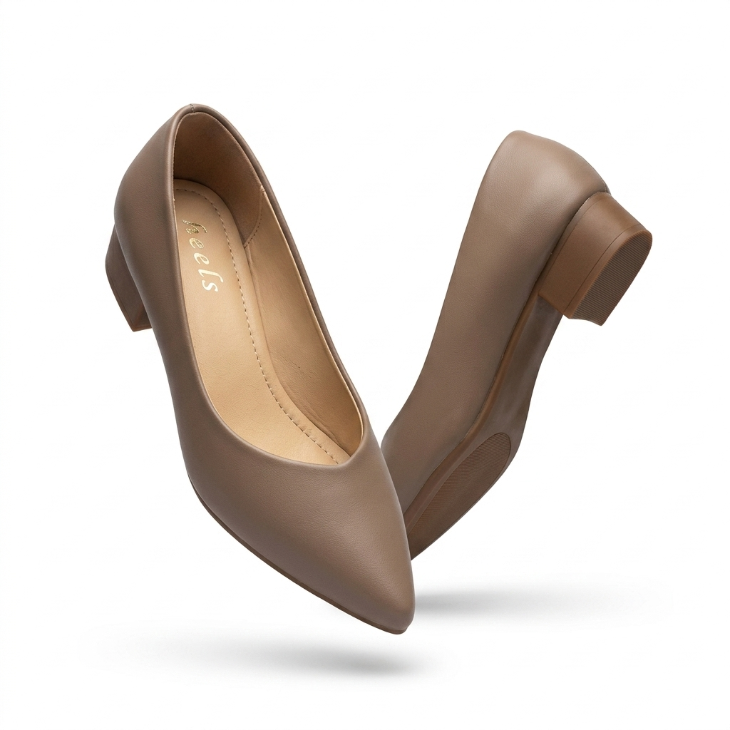 Larisa Mid Heel Pointed Ballerinas