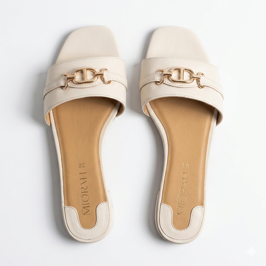 Sloane Premium Leather Cushioned Summer Sliders
