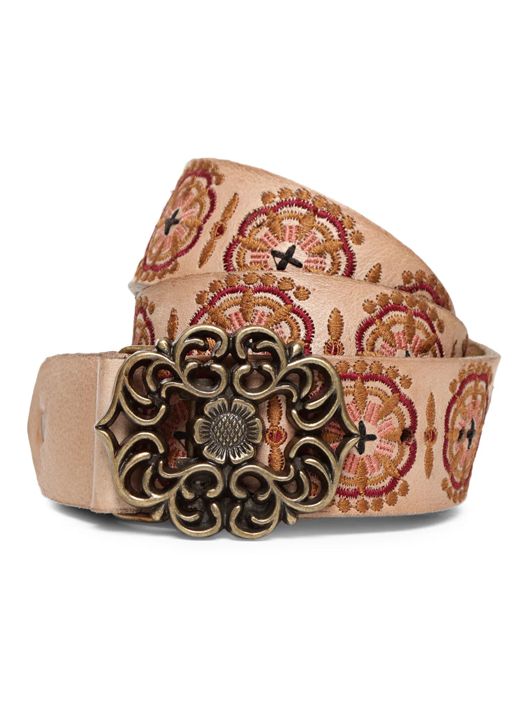 Natural Color Hand Embroidery Belt