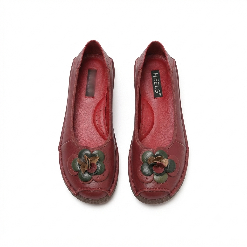 Flora 3.0 Premium Leather Cushioned Ballerinas