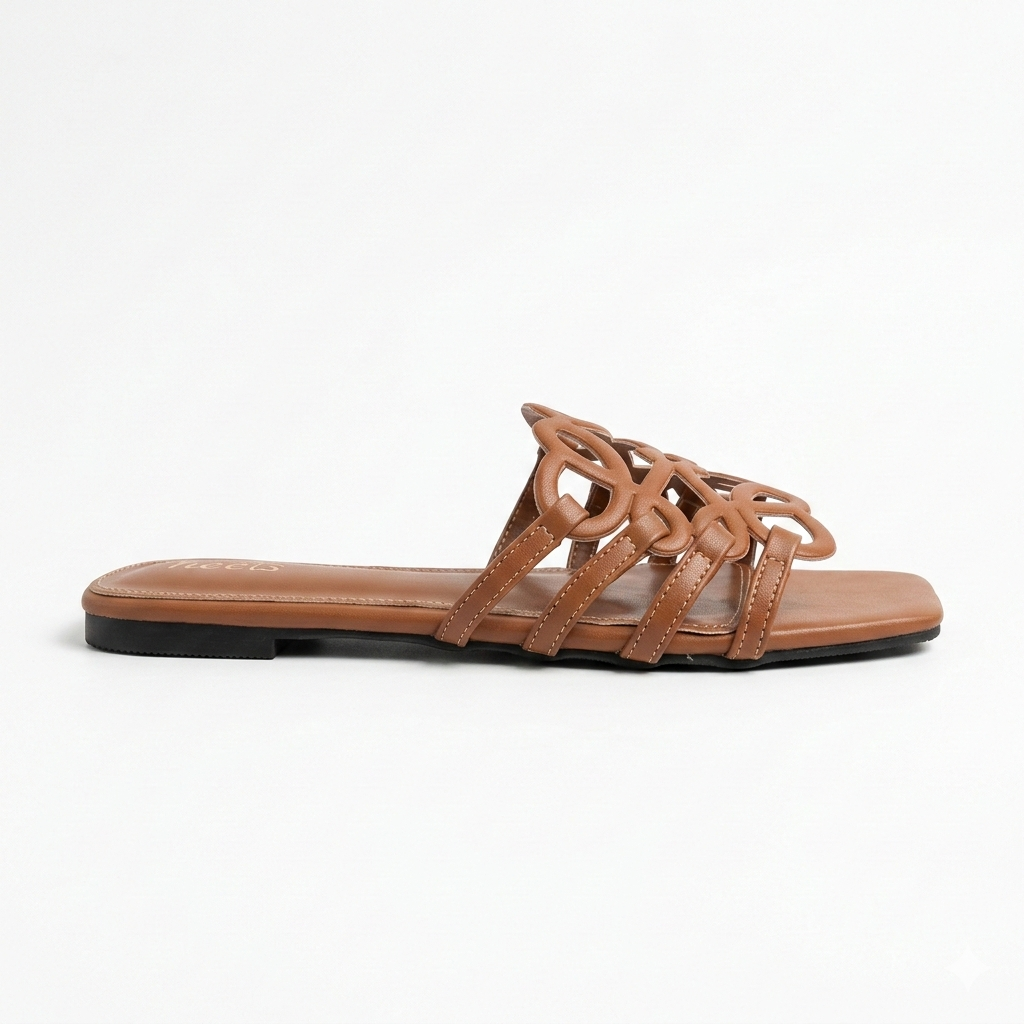 Lola Laser Cut Cushioned Summer Sliders