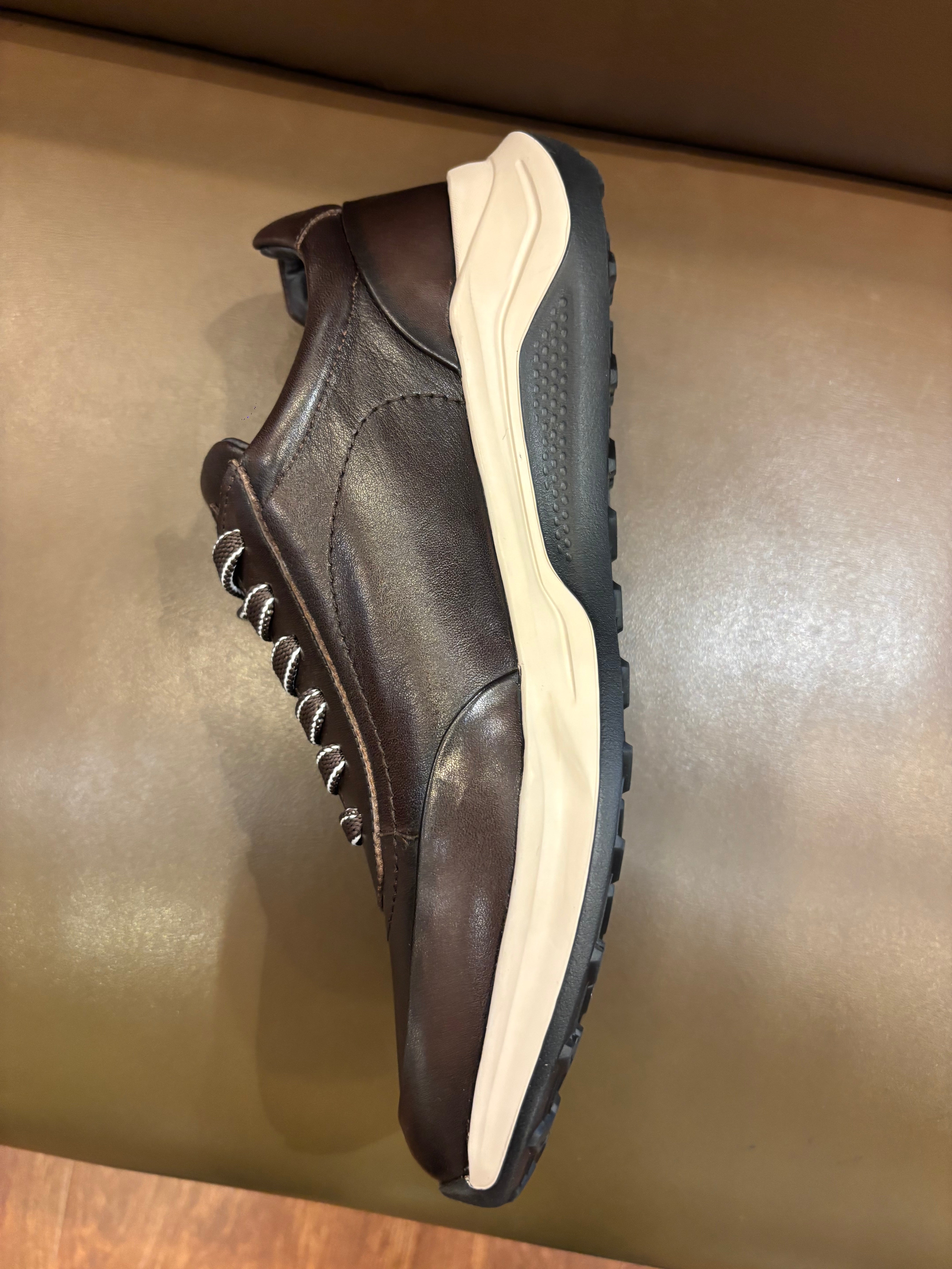 Kai Premium Leather Lace Up Sneakers