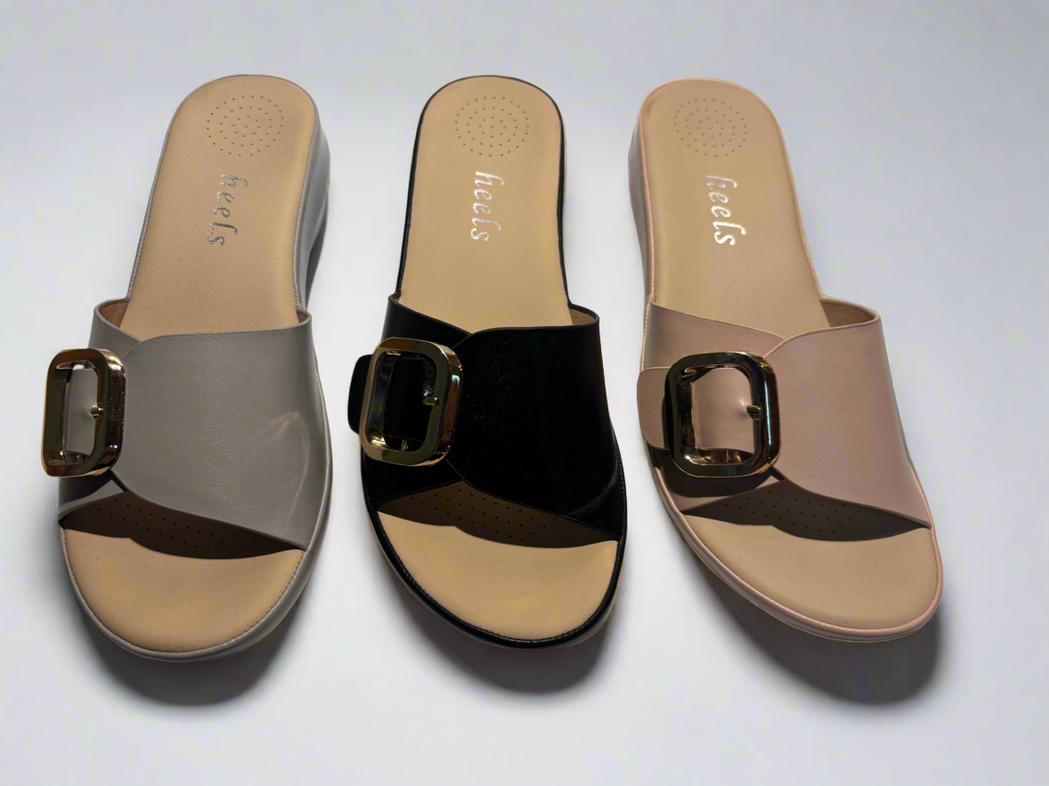 Serenity Buckled Wedge Slip ons