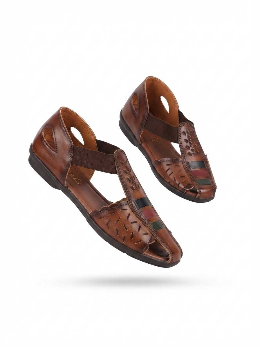 Fida Ethnic Leather Roman Sandals