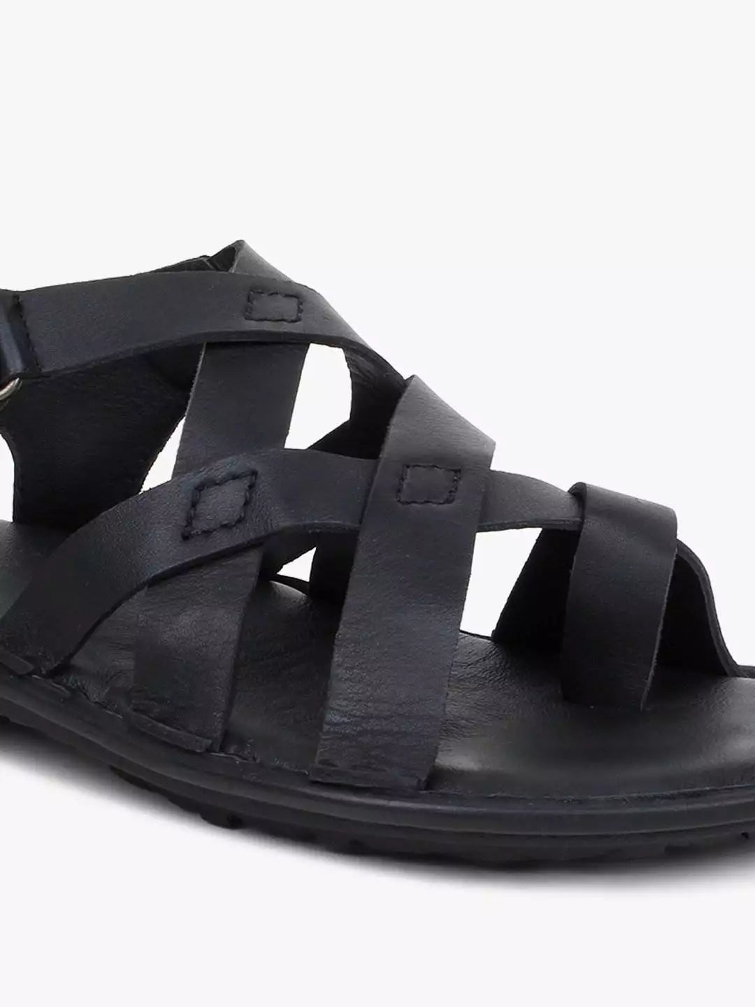 Dalton Crisscross Leather Sandals - The Heels India