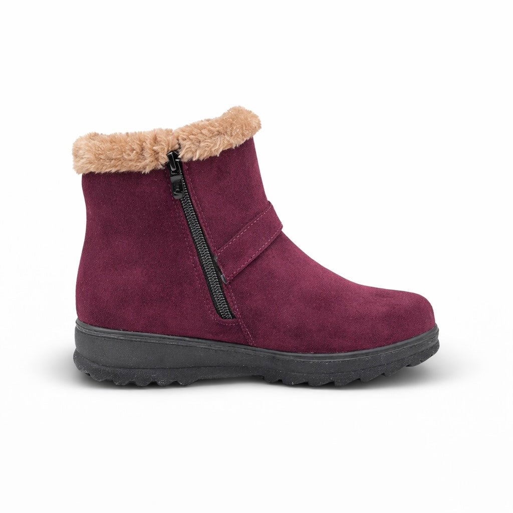 Costara Suede Fur Ankle Boots